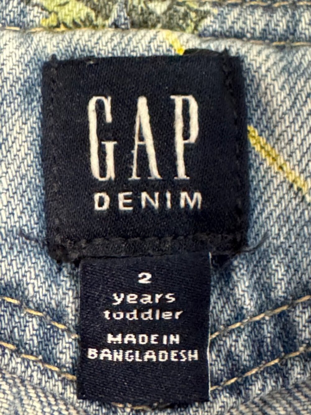Gap Toddler Floral Denim Overalls 2T With Ruffle Straps - Picture 3 of 7